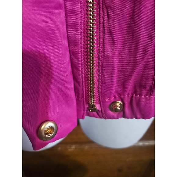 Talbots Hot Pink Metallic Sheen Utility Jacket - Picture 6 of 11